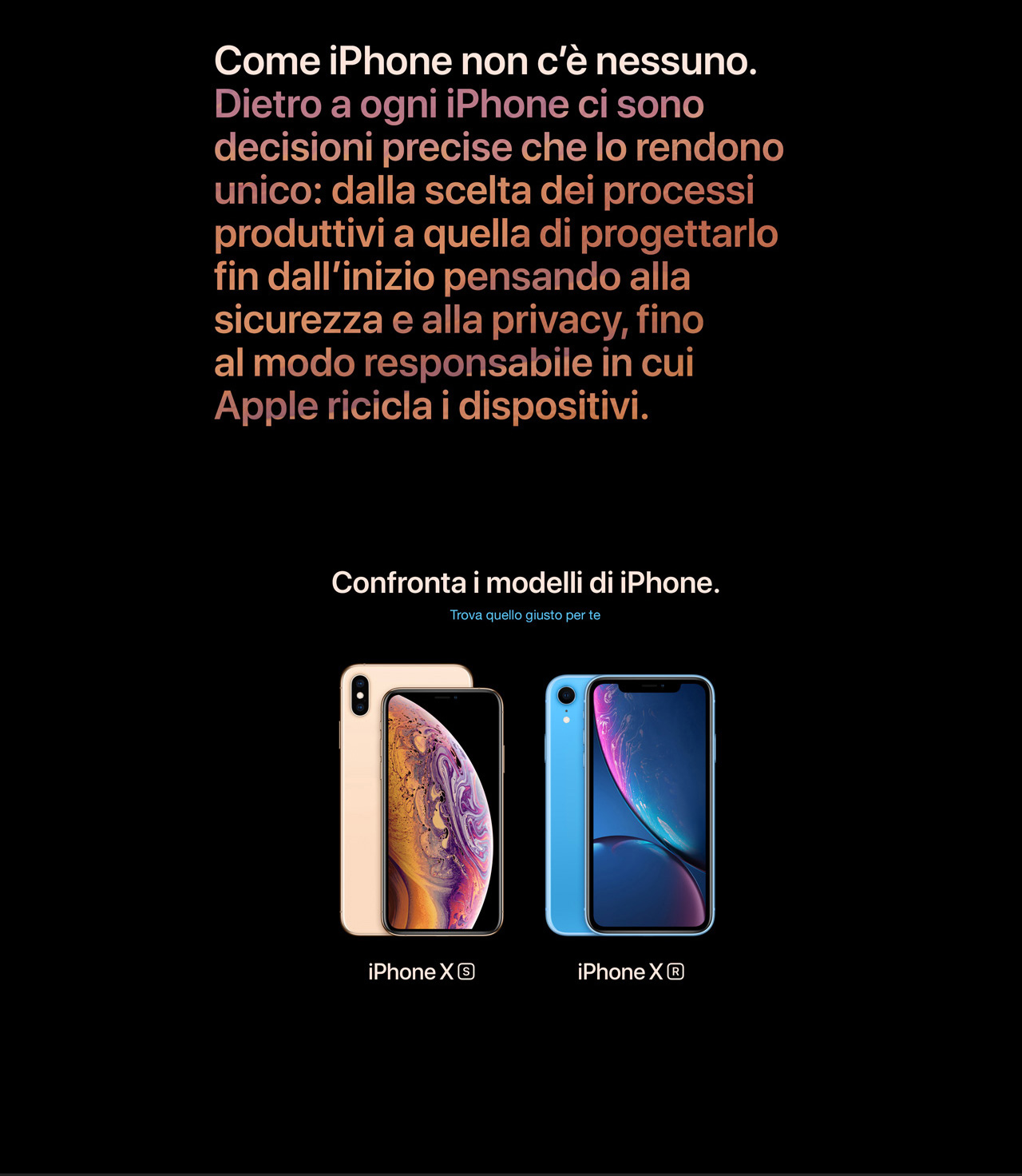 Confronta i modelli di iPhone