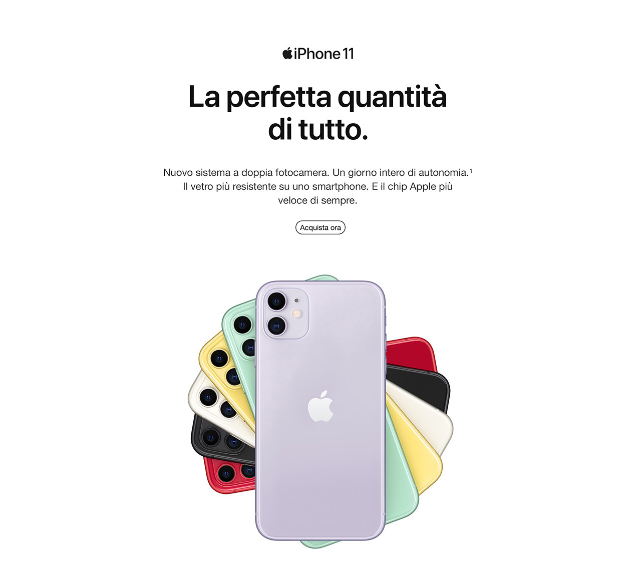 iPhone 11. La perfetta quantità di tutto.