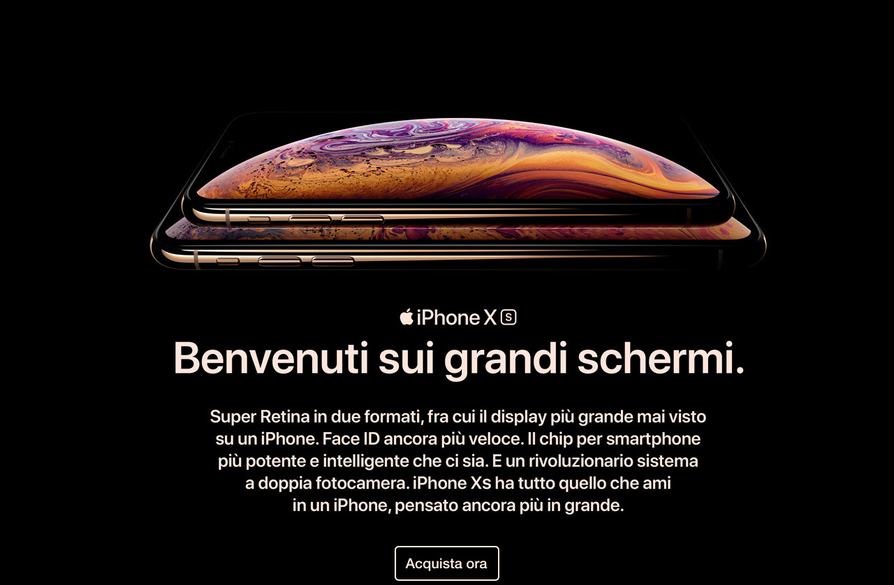 iPhone Xs. Benvenuti sui grandi schermi.