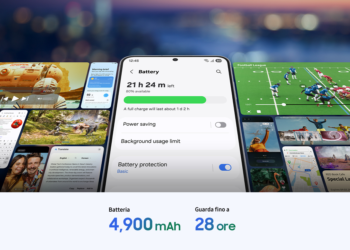 Samsung - Galaxy S25 FE - Batteria 4,900 mAh - Guarda fino a 28 ore